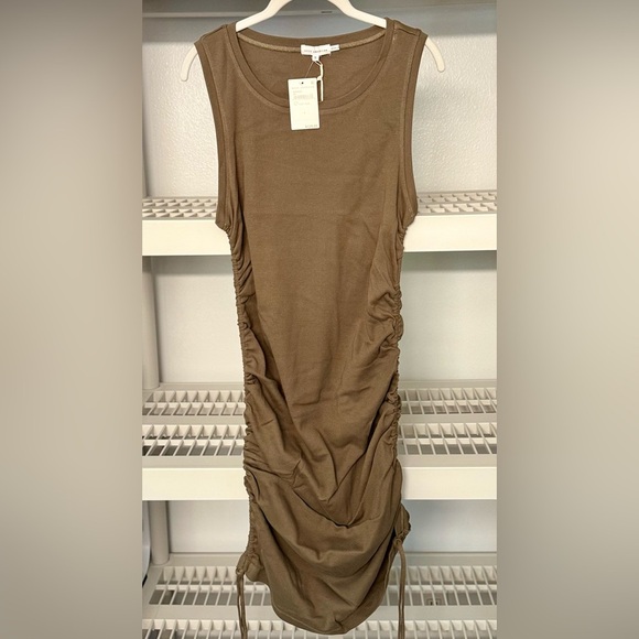 NWT Good American Mini Dress Cotton Ruched Sea Turtle008 Size‎ XXL - Picture 3 of 9